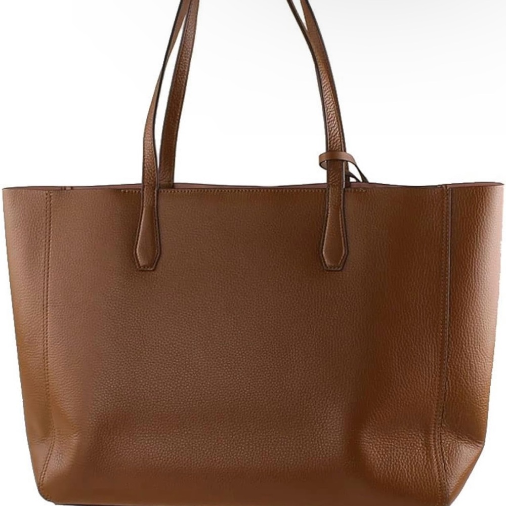 Tory Burch Brown Leather Tote with Exterior Zip Pocket - Picture 2 of 11